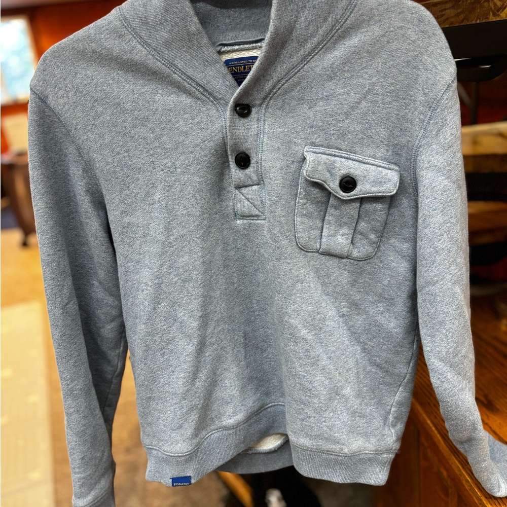 Pendleton Charcoal Button-Up Sweatshirt